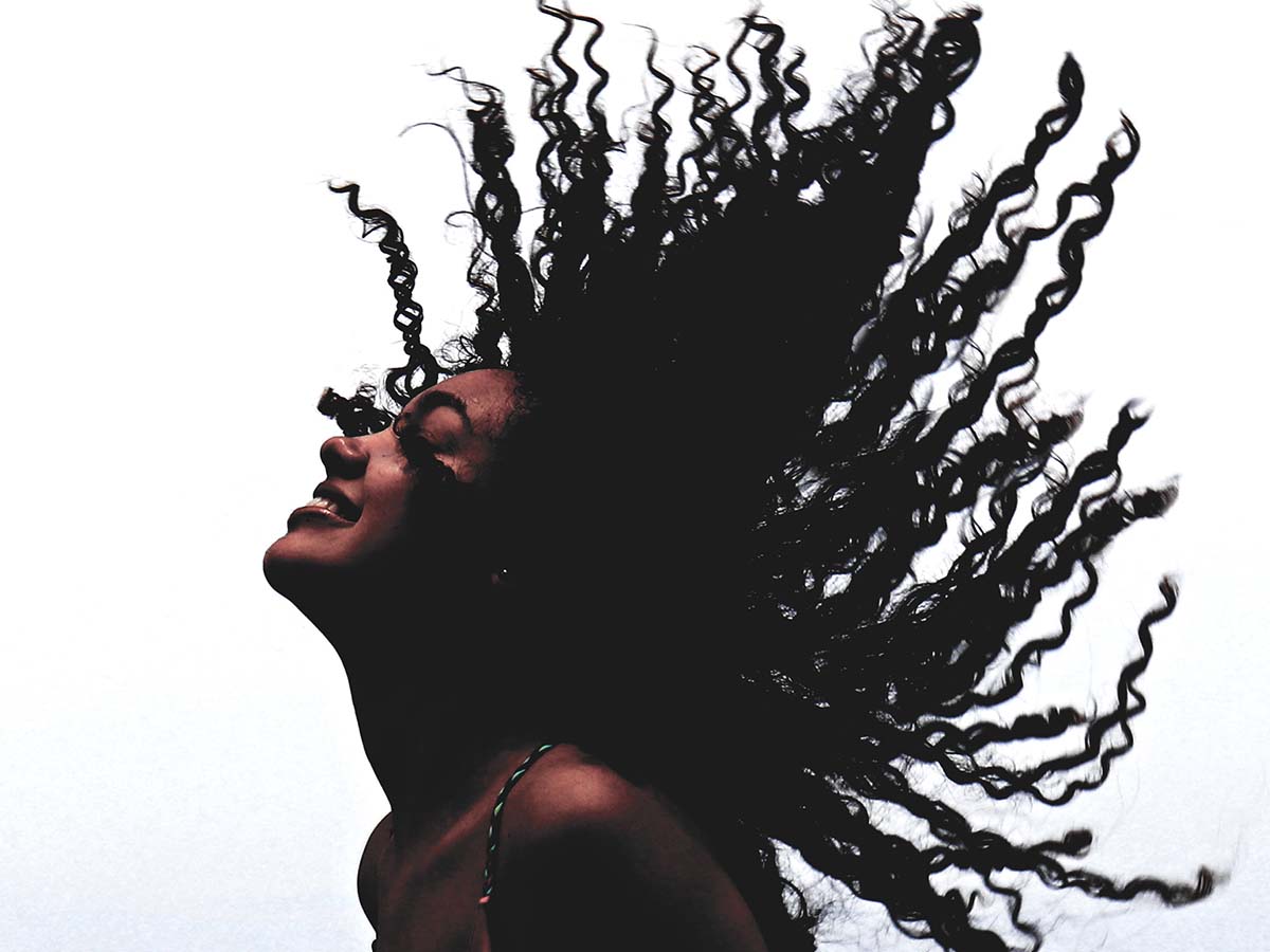 woman with extensions